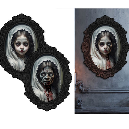 Halloween-Poster „Mädchen“, 40 cm