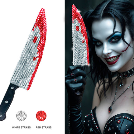 Halloween-Spielzeugmesser mit Strasssteinen