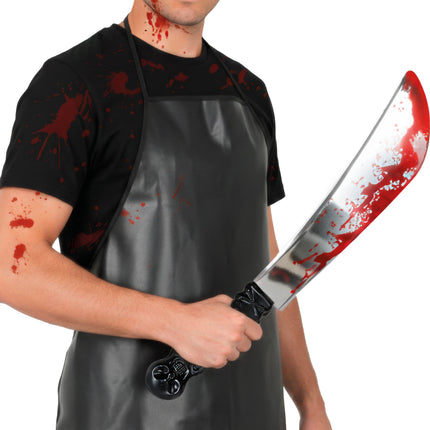 Halloween-Spielzeug-Machete mit Blut, 41 cm