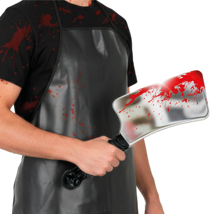 Halloween-Attrappe-Messer mit Blut, 33 cm