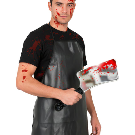 Halloween-Attrappe-Messer mit Blut, 33 cm