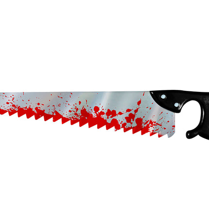 Halloween-Attrappe: Säge mit Blut, 50 cm