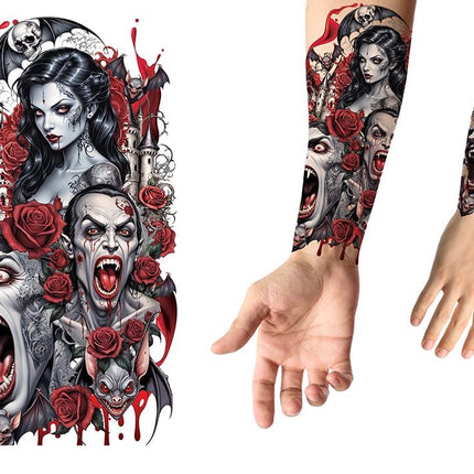 Halloween-Temporärtattoo „Vampir“, 14 cm