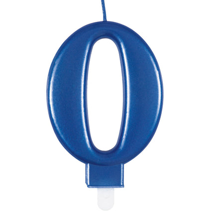 0 Jahr Kerze Blau 12cm