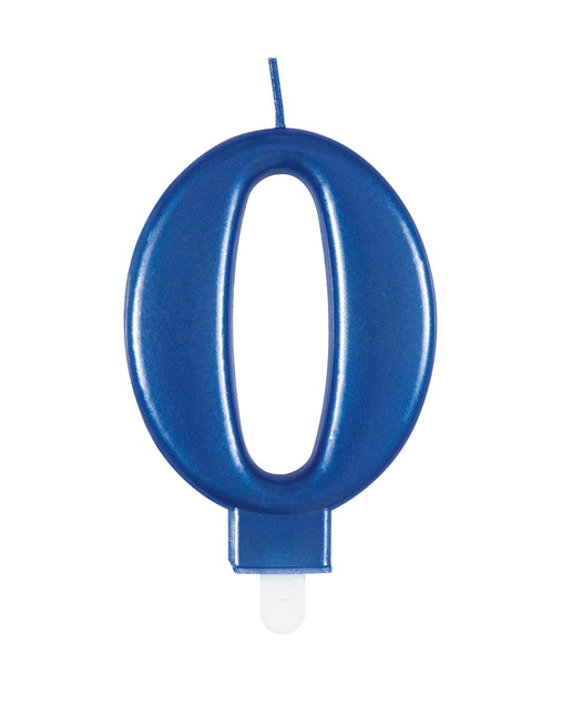 0 Jahr Kerze Blau 12cm