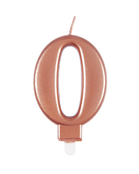 0 Jahr Kerze Rose Gold 10cm