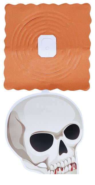 Halloween-Girlande Totenkopf-Anhänger 2m
