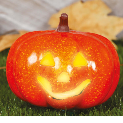 Halloween Kürbis mit Licht 16cm