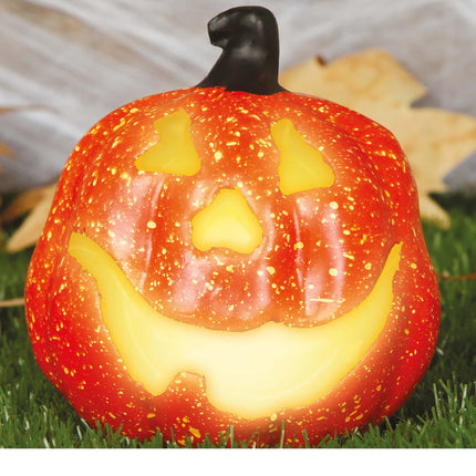 Halloween Kürbis Deluxe mit Licht 15cm