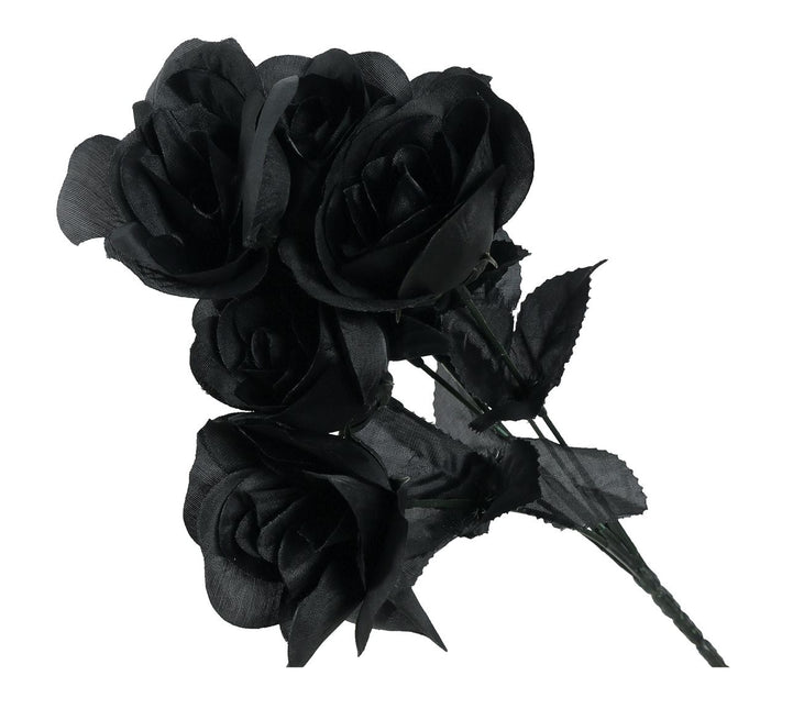 Halloween Schwarzer Rosenzweig 35cm