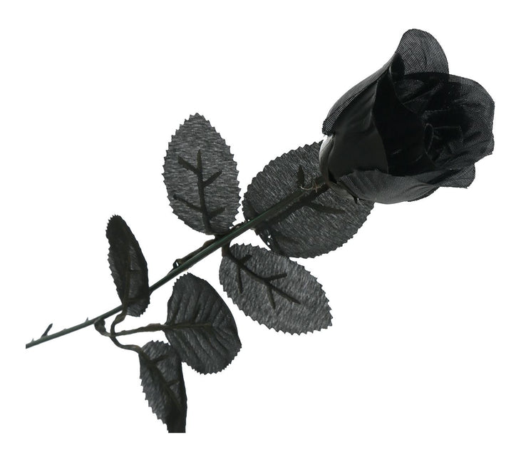 Halloween Schwarze Rose 42cm