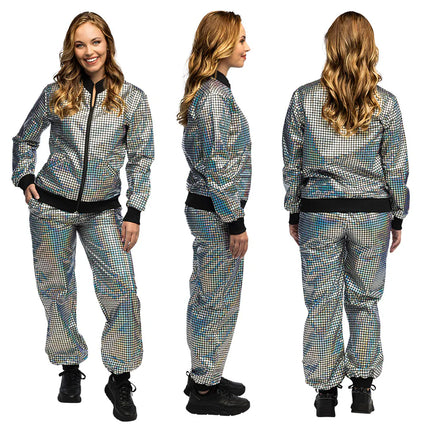 Trainingsanzug „Disco Diamond Babe“ in Silber