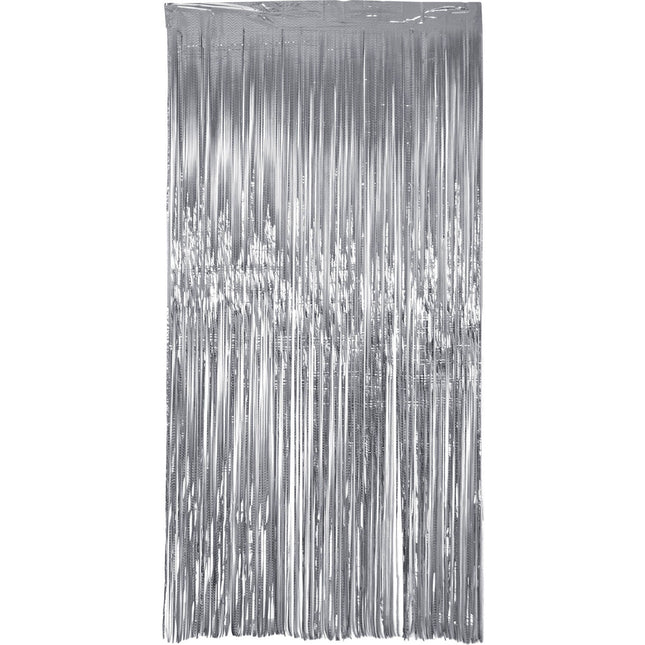 Silberner Türvorhang 2m