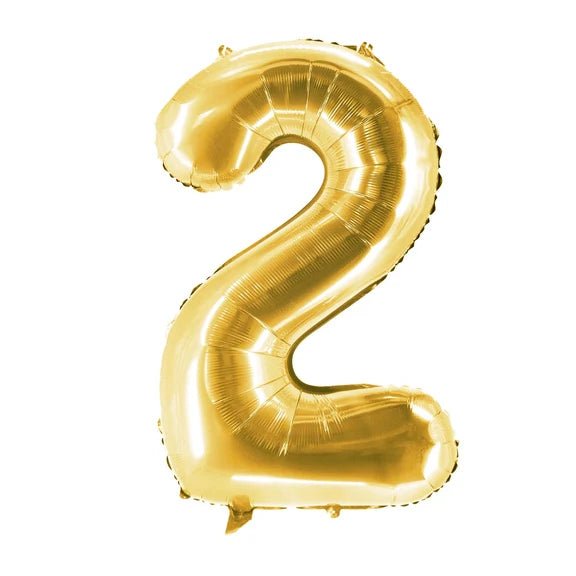 2 Jaar Cijfer Ballon Goud Leeg 1m van VDV Benefit koop je bij Partywinkel