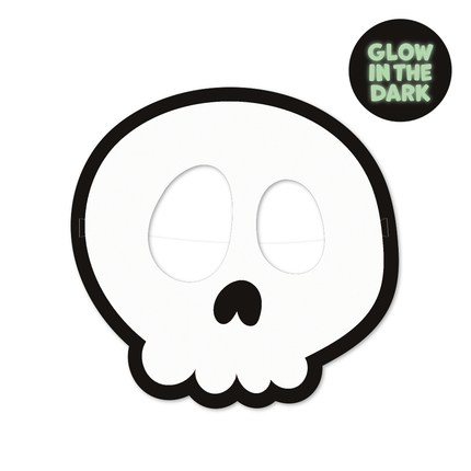 2 Maskers Glow in the dark Halloween Boo van WeFiesta koop je bij Partywinkel