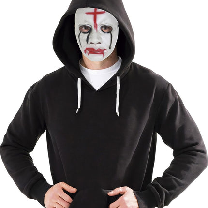 Rot Weiß Halloween Maske Kreuz