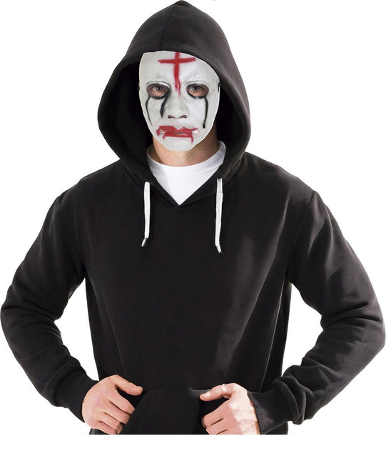 Rot Weiß Halloween Maske Kreuz