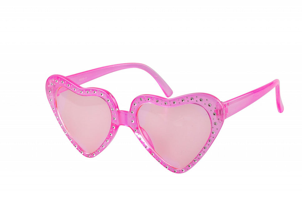 Herz Brille Rosa Steine