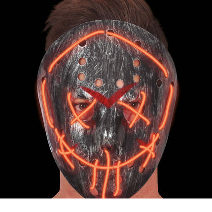 Halloween Maske Hockey mit Licht