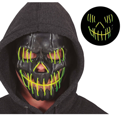 Halloween Maske lächelnd mit Licht