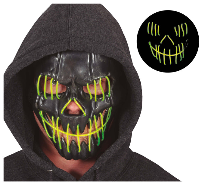 Halloween Maske lächelnd mit Licht