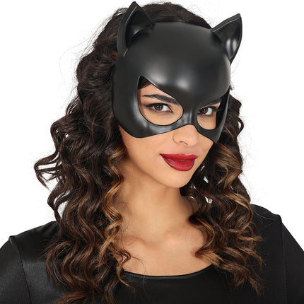 Catwoman Maske halbes Gesicht