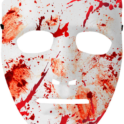 Halloween Maske Weiß Blutig