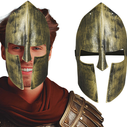Gladiator Maske Gold Silber