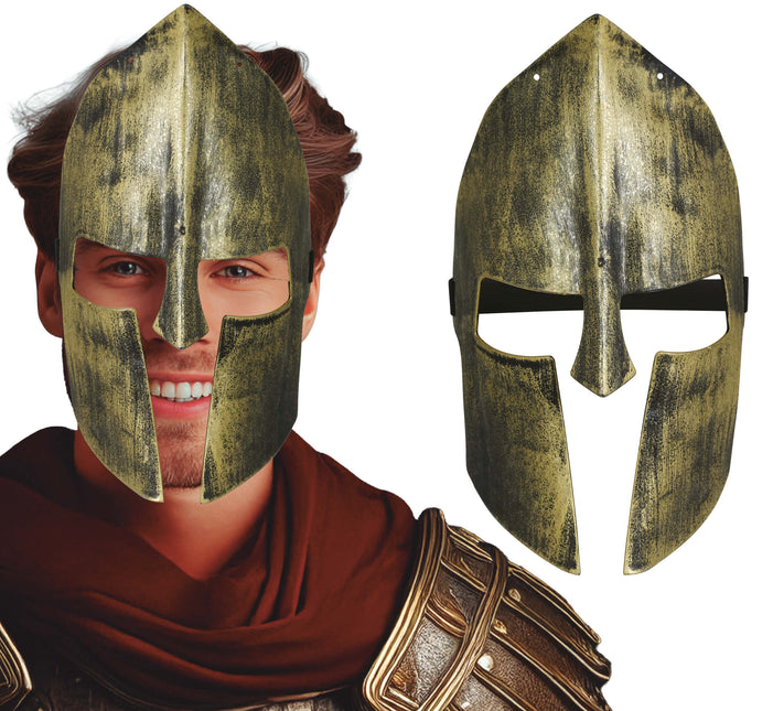 Gladiator Maske Gold Silber