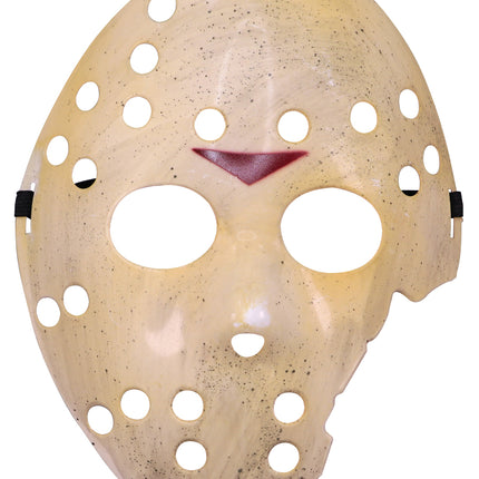 Halloween-Maske, weiß, Hockey, kaputt