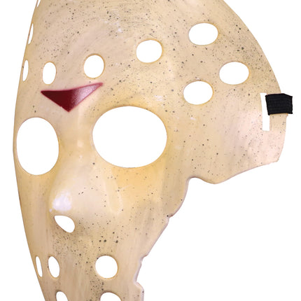 Halloween-Maske, weiß, Hockey, kaputt