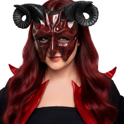 Halloween-Maske „Halber Teufel“