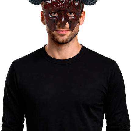 Halloween-Maske „Halber Teufel“