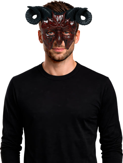 Halloween-Maske „Halber Teufel“