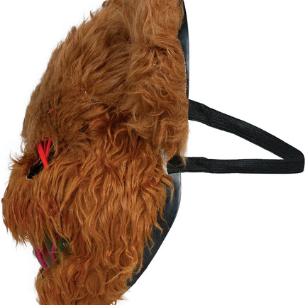 Halloween-Maske: Brauner Bär mit Licht