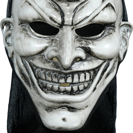 Halloween-Maske: Schwarz-weißer Vampir