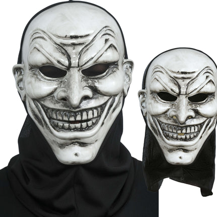 Halloween-Maske: Schwarz-weißer Vampir