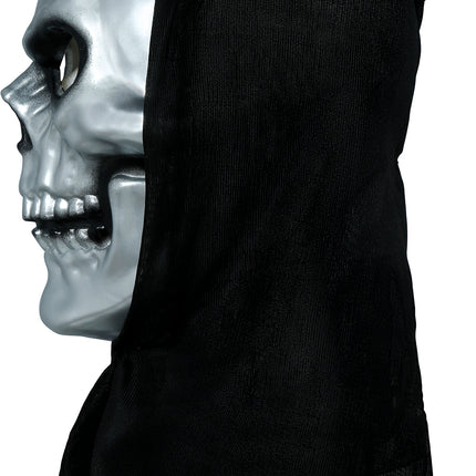Halloween Masker Zilver Skelet Met Capuchon