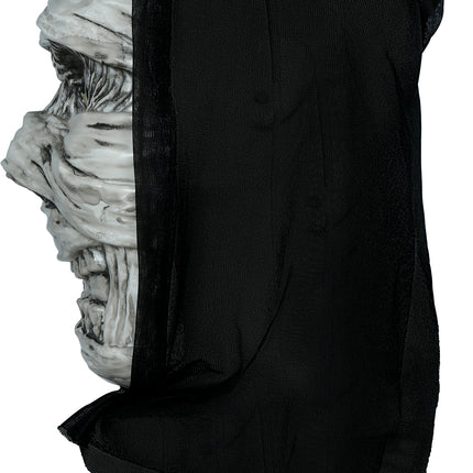 Halloween-Maske „Silberne Mumie“ mit Kapuze