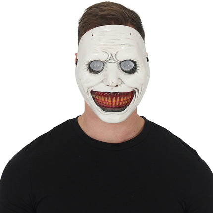 Halloween Masker Wit Bebloede Mond