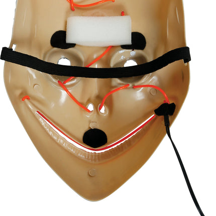 Halloween Masker Wit Momo Met Licht