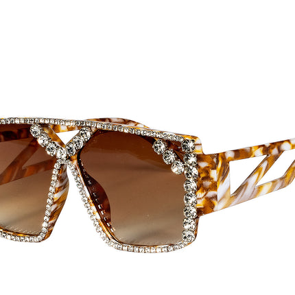 Braune Brille Strass