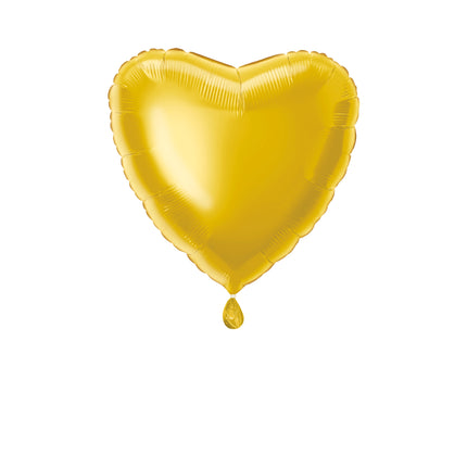 Herz Helium Ballon Gold Leer 45cm