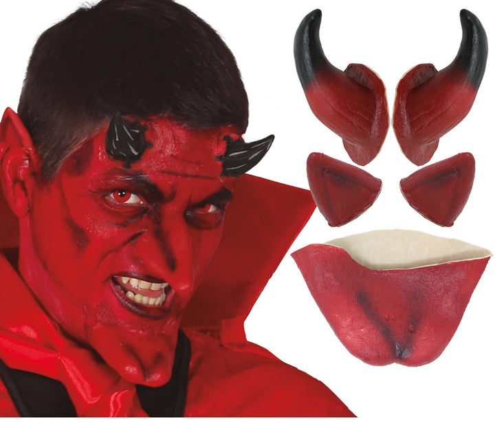 Halloween Gesicht Aufkleber Teufel