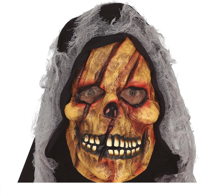 Gelbe Halloween Maske Skelett