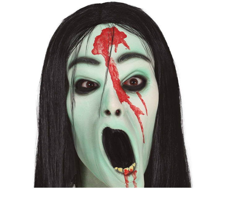 Grüne Halloween Maske Horror Girl