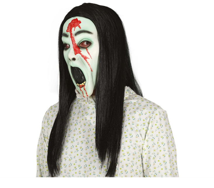 Grüne Halloween Maske Horror Girl