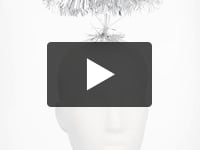 Stirnband Halo Lametta silber