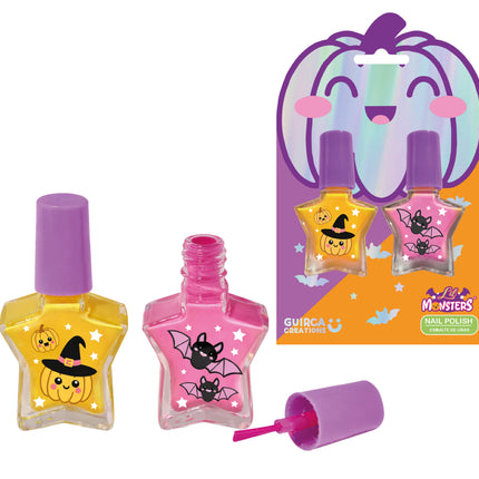 Halloween-Nagellack Rosa Gelb Kinder