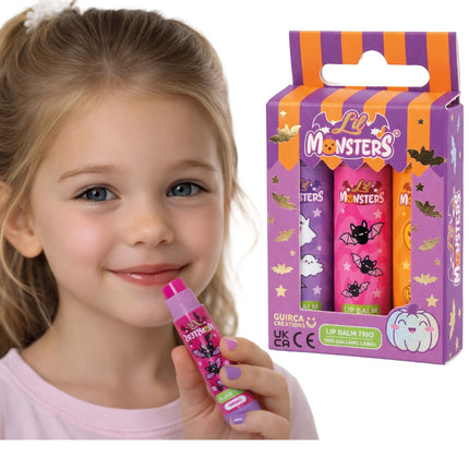 Halloween-Lipgloss für Kinder, 3er-Pack